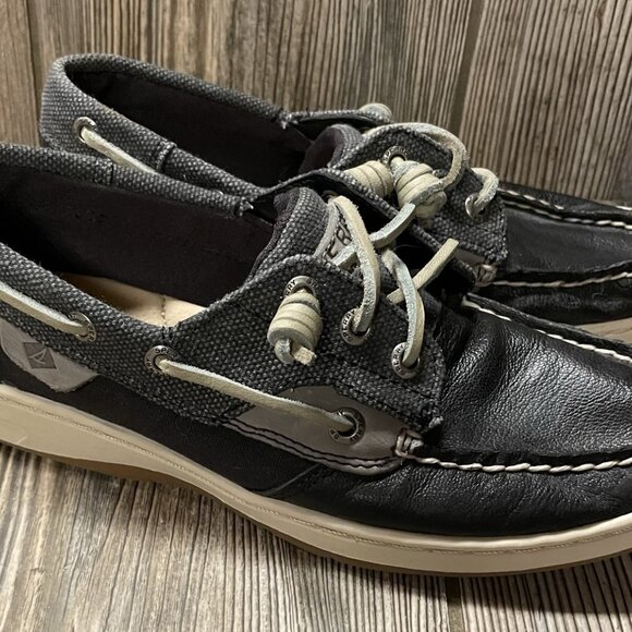 Brand New Women's Sperry Top-Sider Black & Gray Dock Shoes Size 6 - Picture 3 of 6